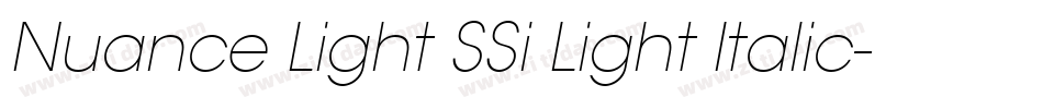Nuance Light SSi Light Italic字体转换